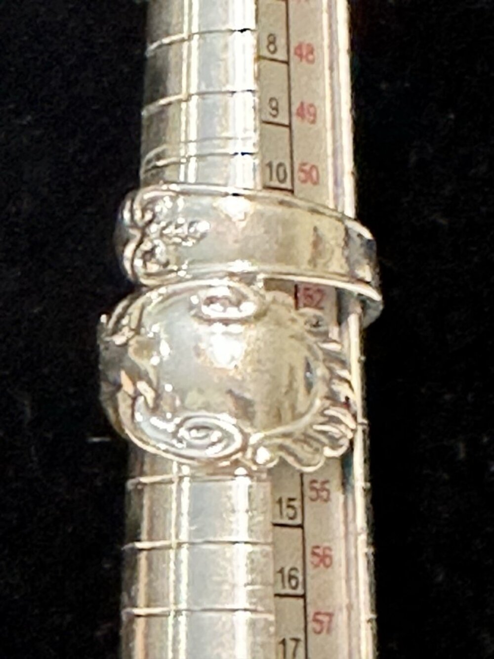 Premier Designs PD  adjustable Silver spoon Wrap Ring Size 6.5 Retro - Picture 2 of 8